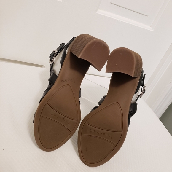 Franco Sarto "Hayley" Black Leather Heels Size 8.5, Stylish, Chic, Comfy - Picture 5 of 13